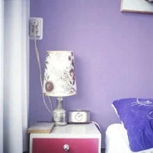 1 卷紫色自粘墙纸 DIY 防水、防潮、耐磨、可移除贴纸，非常适合家庭装饰、墙壁、家具等、翻新贴纸可剥离墙板、墙纸、壁纸、春季装饰品让您的家焕然一新、拉玛装饰贴纸 - 紫色 - 查看 8