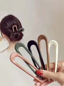 5 Piezas Clips De Cabello En Estilo Europeo Y Americano Para Peinados Simples Y Elegantes De Mujeres, Apariencia Elegante, Firme Y Duradero,herramientas para el cabello accesorios para el cabello accesorios para el pelo - Multicolor - Ver 1