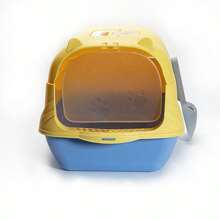 Large Fully Enclosed Cat Litter Box With Door & Odor Control, Covered Cat Litter Pan For Pet Cats - Multicolor - View 4