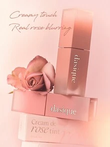 Dasique Cream De Rose Tint #03 Dreaming | 丝绒哑光唇釉，蕴含玫瑰水 | 纯素、零残忍、韩国美妆礼品 - #03 Dreaming - 查看 6