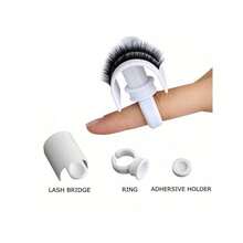 1 Set U-Shaped Strap Device With Fixing Ring, Glue Board Adhesive Eyelash Tray Holder Fixture For Eyelash Extension - White - View 4
