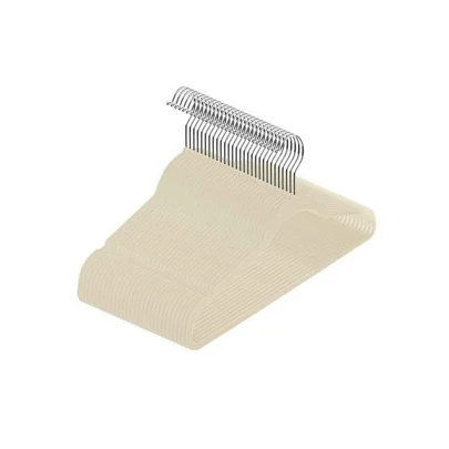 Kit 50 Cabides De Veludo Slim Antideslizante Ultrafinos