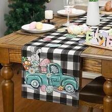 1pc Valentine's Day Table Runner Linen Printed Tablecloth Home Sofa Decoration Party Festive Atmosphere Decoration - Multicolor - View 2