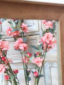 1/2 件塑料丝布人造山茶花单枝，7 种颜色，优雅长茎山茶花，适用于婚礼、派对、家居装饰、节日，人造花 90 厘米 - 玫紅色 - 查看 4