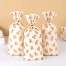 Set de 50 piezas/100 piezas Bolsas de plástico para empacar regalos de dulces de oso, galletas, postres, suministros de decoración para fiesta de cumpleaños, baby shower