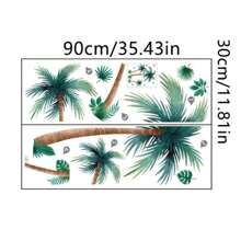 1pc Coconut Tree Wall Stickers Decor Beach Scenery - DIY Palm Tree Wall Decals For Living Room And Bedroom Home Decor,Stickers,Wall Decal,Vinly Decal For Home Decorations,Spring Decoration Items Refesh Your Home,Rama Decoration Stickers
