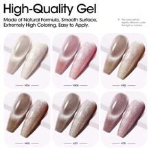 Gellen Esmalte Gel Com Efeito De Olho De Gato 10ml Glitter Arco-íris Magnético, Esmalte Gel De Brilho Para Unhas Com Efeito De Cat Eye, Conjunto De Manicure Para Casa Ou Salão Com Pau De Magnetismo Cor Rosa Transparente Galáxia