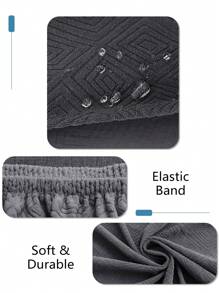 1pc Black Waterproof Sofa Seat Cushion Cover, All-Season Modern Minimalist Sofa Pad, Scratch-Resistant, Anti-Slip, Dust-Proof, Washable Sofa Slipcover, Suitable For Autumn Decor, Room Decor, Back To School, School Supplies - Grey - View 10