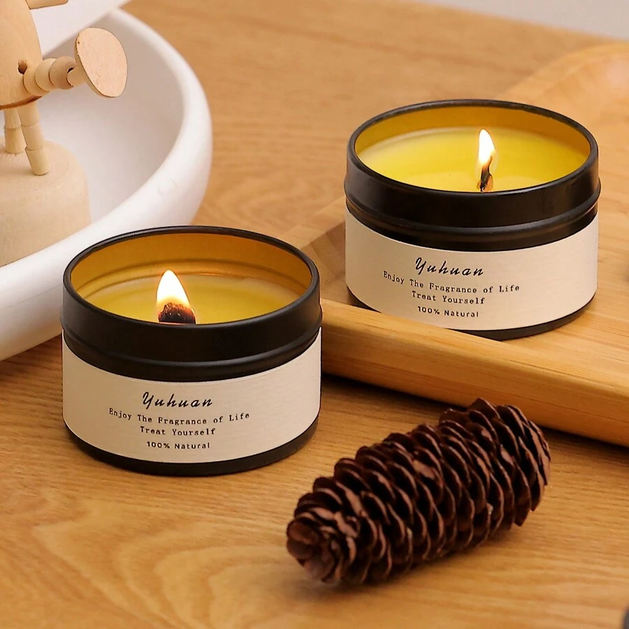 1 Peça Vela Perfumada para Quarto, Longa Duração, Premium, Romântica, Vela Perfumada, Decoração para Casa, ótimo Presente para Mulheres, Halloween, Assustador, Outono, Festival, Natal, Inverno, Feriado, Festival, Presentes - Preto - Visão 1