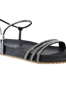 Women Flat Sandals - màu đen - Xem 3