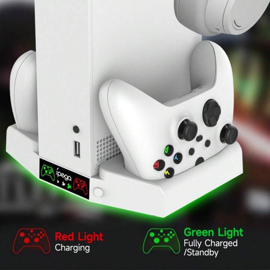 Cooling Stand With Headset Holder Compatible For Xbox Series S