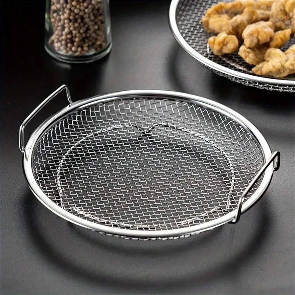 1pc Kitchen Oil Filter Pan, Stainless Steel Deep Fryer Oil Strainer