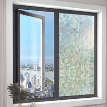 Privacy Frosted Window Film Glass Film Self Adhesive Glass Film Decorative Film  For Home Kitchen Bedroom And Bathroom - Colorful Crescent Moon - View 1