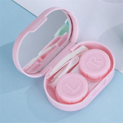 1 件便携式手动隐形眼镜清洁器，半自动旅行装眼镜清洁工具