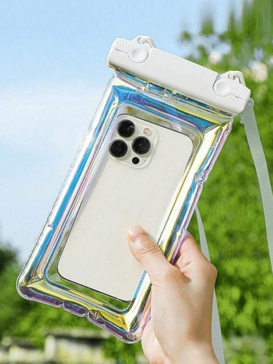 1 Vỏ Điện Thoại Chống Nước Có Dây Đeo, Tương Thích Với Màn Hình Cảm Ứng, Túi Chống Thấm Nước Khi Bơi Lặn Trôi Cho Điện Thoại Di Động, Túi Đựng Túi, Túi Khô Dưới Nước, Tuyệt Vời Cho Thuyền Kayak, Ca Nô, Hồ Bơi, Bãi Biển, Túi Bịt Kín Cổ Bơi Tay Bảo Vệ, Nhẹ, Bền Và Trong Suốt, Vừa Vặn Túi hồ bơi nam và nữ (Trắng) - trắng - Xem 1