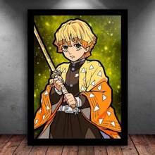 Quadro - Plaquinha Decorativa - Animes e Mangás - Kimetso no Yaiba - Zenitsu