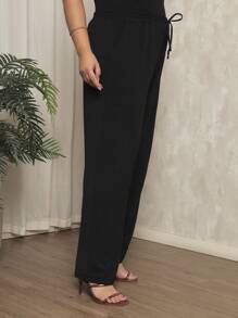 Plus Size Pants - Black - View 4