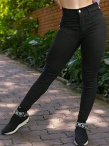 Women Jeans - 黑色 - 查看 3