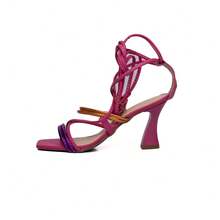 Women Heeled Sandals - 玫紅色 - 查看 2