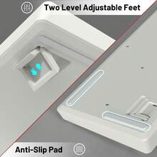 V300 108 Wired Gaming Keyboard QWERTY RGB Rainbow Backlit Light Up Keyboard With Membrane Keys Full Size With Multimedia Keys Ergonomic ABS SA Spherical Keycaps For PC Gamers, Laptop - Gary White Orange - View 5