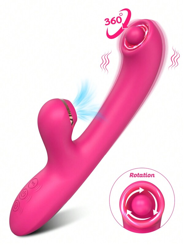Vibromasseur à point G rotatif à 360°, masseur vaginal, jouet sexuel pour adultes, vibromasseur en forme de lapin à succion clitoridienne, utilisé pour la stimulation clitoridienne et vaginale, jouet sexuel pour femmes et couples, procurant du plaisir sexuel.