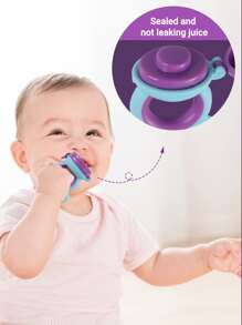 1pc 3-In-1 Silicone Baby Food Feeder, Fruit & Vegetable Pacifier, Used For Feeding And Supplementing Food