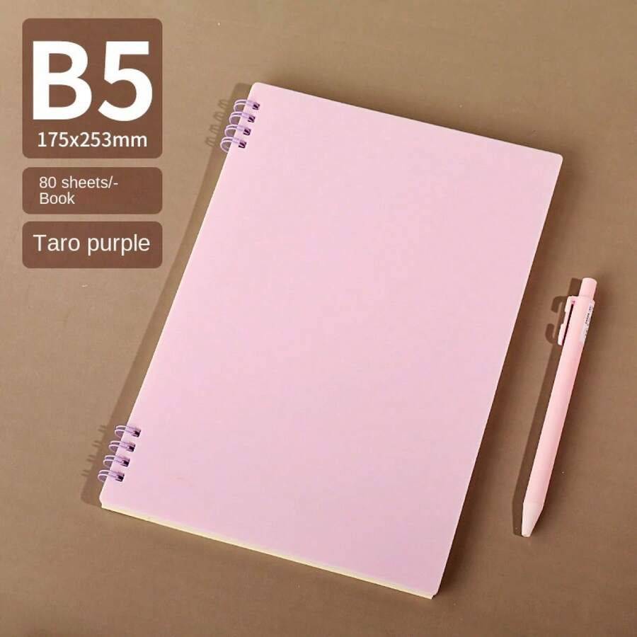 1 quyển sổ bìa cứng có thiết kế cực kỳ hấp dẫn, sổ tay bài tập khổ A5/B5 Pp bán buôn, tránh cắt giấy cho học sinh - Màu tím - Xem 1