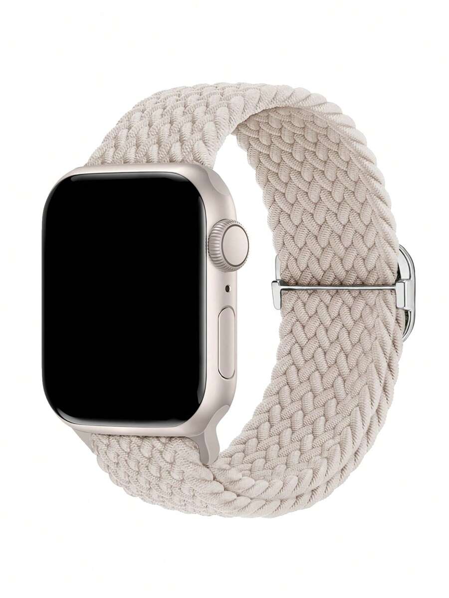 Starshine Colored Adjustable Nylon Braided Watch Band With Buckle & Elasticity Compatible With IPhone & Compatible With Samsung As A Gift For Students Returning To School