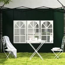 Outsunny 3 Meters Gazebo Side Panels Canopy Marquee Replacement Exchangeable Side Panel Walls - 墨綠色 - 查看 7