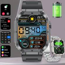 LIGE 智慧手錶心率檢測、血壓檢測、血氧檢測,全天候心率監測顯示、時間顯示、計步、卡路里、距離、睡眠時間、開機關機顯示、秒表、多種運動模式 - 黑色 - 查看 1