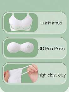 1 Miếng Của phụ nữ Dùng một lần Bras Thuận tiện Đối với Đi du lịch , Cá nhân Được đóng gói - trắng - Xem 5