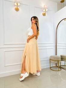 Women Skirts - Caqui - Ver 2