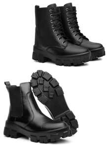 Women Ankle Boots & Booties - 黑色/黑色 - 查看 1