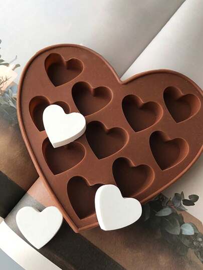 Molde De Silicona Hecho A Mano En Forma De Corazón Para El Día De San Valentín, Para Hacer Pasteles De Chocolate, Gelatina Y Caramelos