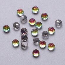 4mm/6mm/8mm mạ bạc Ly Đầy màu sắc Tròn DIY Chất liệu Đối với Nghệ thuật làm Móng , Ốp lưng & bao da điện thoại , Hoa tai , Dây chuyền , Vật rủ xuống Làm - Bóng phẳng 32 mặt - Xem 7