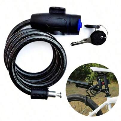 Candado Pesado Y Resistente De Motocicleta De 33,46 Pulgadas, Candado De Cadena De Bicicleta, Antirrobo De Metal Con Dos Llaves, Accesorios De Candado De Bicicleta Reforzado Con