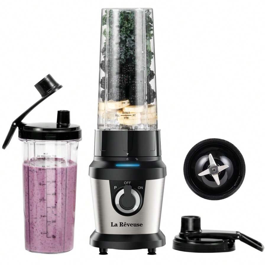 La Reveuse Blender For Shakes And Smoothies With 2 X 24 Oz Blending