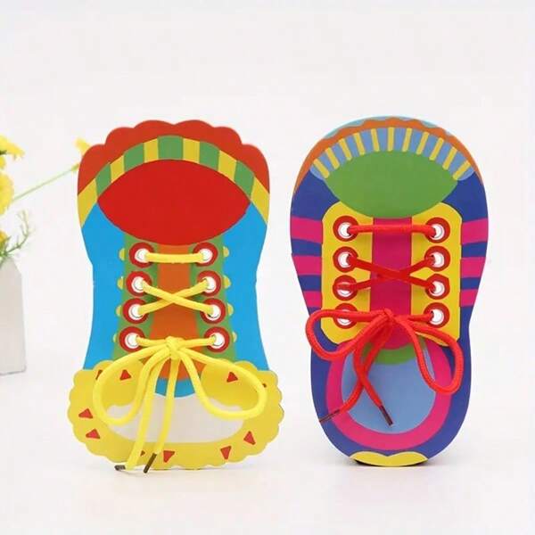Decoración navideña 1-2 piezas Juguetes educativos tempranos para enseñar a atar cordones, rompecabezas de pintar nudos para que los niños y niñas preescolares aprendan, relleno de calcetines navideños, juguete de enhebrado, regalos navideños para niñas