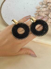 Dangle Earrings - 黑色 - 查看 5