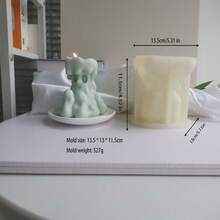 1入組3d小妖怪雪貂矽蠟模,diy樹脂模具,適用於手工皂,石膏,製作裝飾,是家人朋友的最好禮物 - 白色 - 查看 6