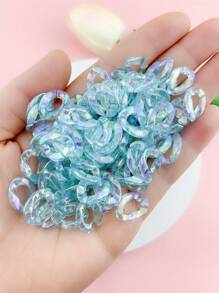 100pcs Acrylic AB Transparent Colorful Oval Lobster Clasp, Suitable For Jewelry Making (Bulk Quantity) - Oval Chain Buckle - View 7