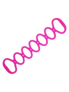 1條tpr材質彈性矽膠健身阻力帶,男女通用彈力訓練帶 - 玫紅色 - 查看 7