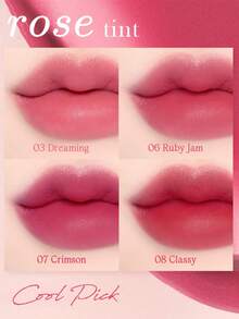 Dasique Cream De Rose Tint #03 Dreaming | 丝绒哑光唇釉，蕴含玫瑰水 | 纯素、零残忍、韩国美妆礼品 - #03 Dreaming - 查看 3