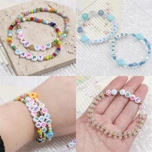 1000pcs/Set 26 English Alphabet Diy Bracelet Jewelry Making Kit - Multicolor - View 3