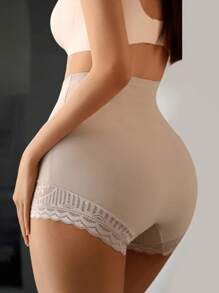 Sport & Outdoor 1 Stück Damen Spitzensportwäsche, nahtlose Bauchkontrollhose mit hoher Taille, After-Baby-Po-Lifting-Panties, sexy floral verzierte bauchschlankende Leggings Fitnesszubehör