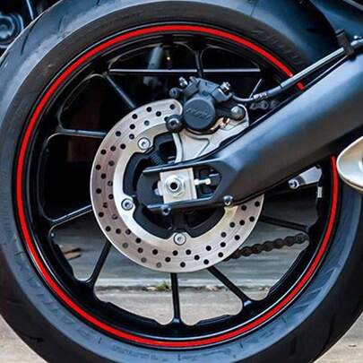 Motorcycle Tire Reflective Sticker, Motorcycle Car 18 Inch Steel Ring Tire Sticker Decorative Accessories, Universal Type