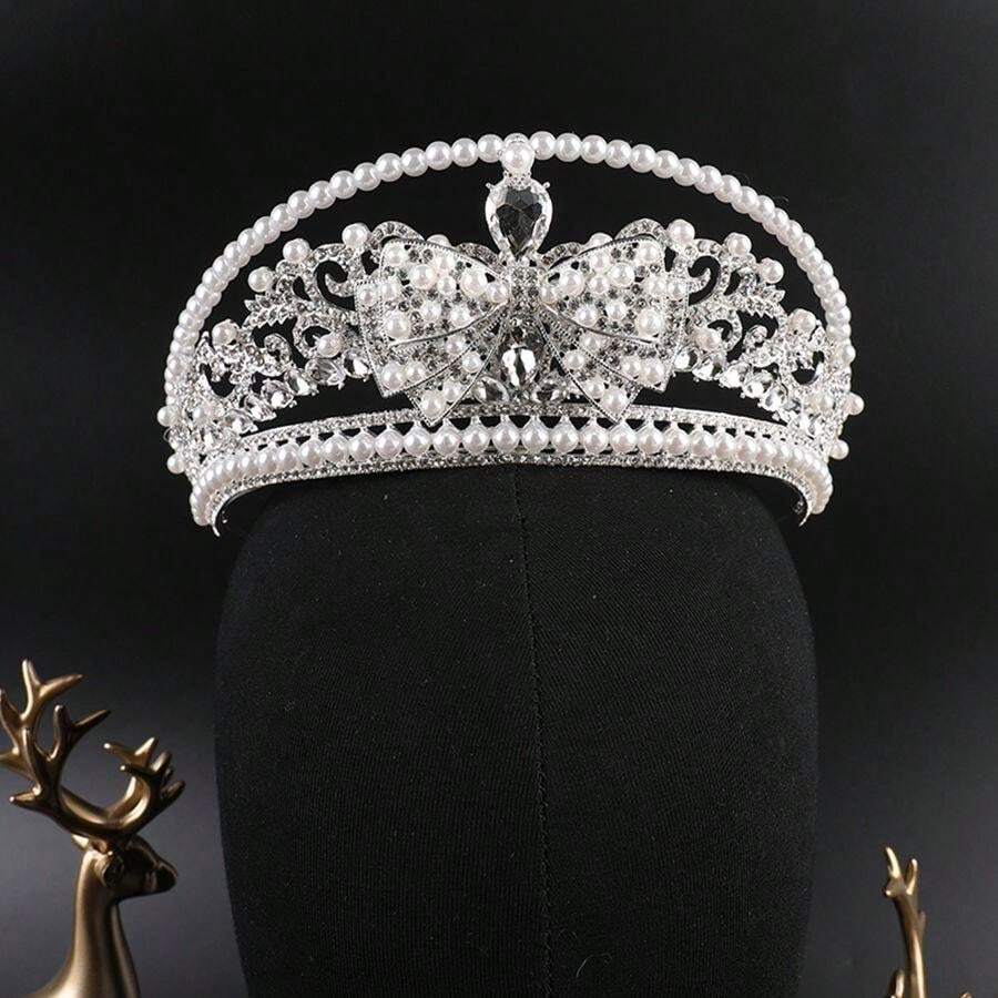 Couronne Roi Couronne Mariée Strass Argent - Diadème Princesse | Paillettes  Avec Peigne Diadème Mariage Argent, image size:900x900