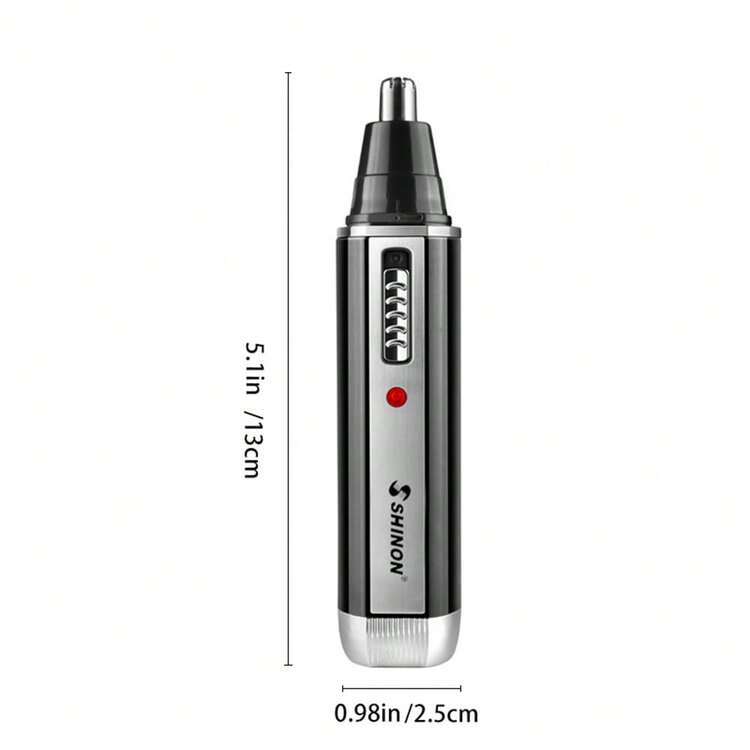 SH-2051電動4合1鼻毛修剪器，刮鬍刀，修眉，剃鬚，男女適用的多功能鼻毛修剪器，黑色，適用於鼻毛，耳毛，眉毛和臉部毛髮修剪 - 容易清潔和USB充電 - 黑色 - 查看 7