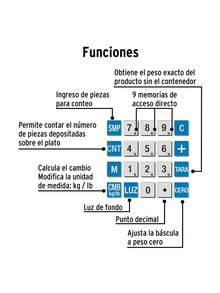 Báscula electrónica multifunciones 30 kg, Pretul BASE-30P 27119 - Amarillo - Ver 3