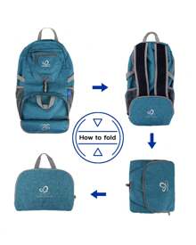 WATERFLY Lightweight Packable Backpack 20L Ultra Light Foldable Travel Hiking Camping Daypack For Man Woman-Teal Blue - Teal Blue - View 7